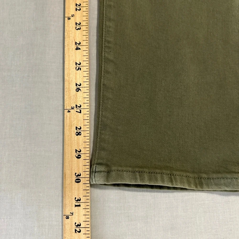 a.n.a Women's 16 High-Rise Straight Pants Oregano Green Slim Leg NEW